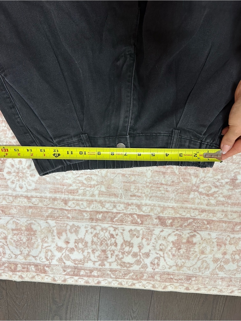 Oversized Wide Leg Black Jeans  - 33” Inseam High-Waist - Picture 9 of 15